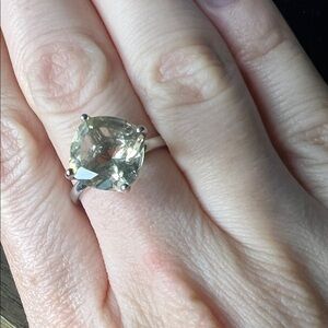 Sterling Silver Ring with Lemon Quartz